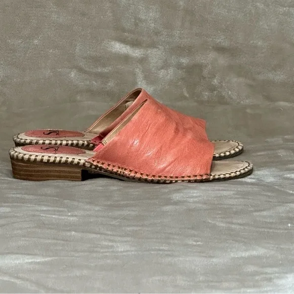 Sofft Nalanie Leather Pink Slide Sandals Size 7 - Picture 1 of 10